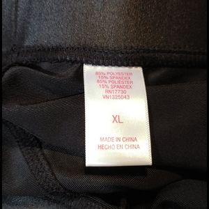 Black metallic leggings